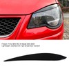 2Pcs Front Headlight Eyebrow Eye Lid Cover Trim Glossy Black