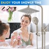 Ryamen 8" Dual Shower Head Combo, High Pressure Rainfall Shower