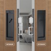 LWZH Privacy Pocket Door Lock Hardware, Hidden Handles, Privacy Pocket