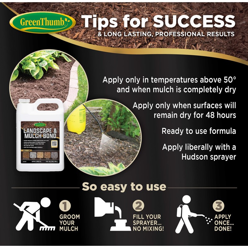 GreenThumb, Landscape and Mulch Bond, Mulch Glue for Landscaping, Rock,