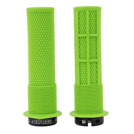 DMR Bikes DMR Brendog DeathGrip Flange Lock-On Mountain Bike MTB Grips - Green (Thick), Soft/Thick (A20)