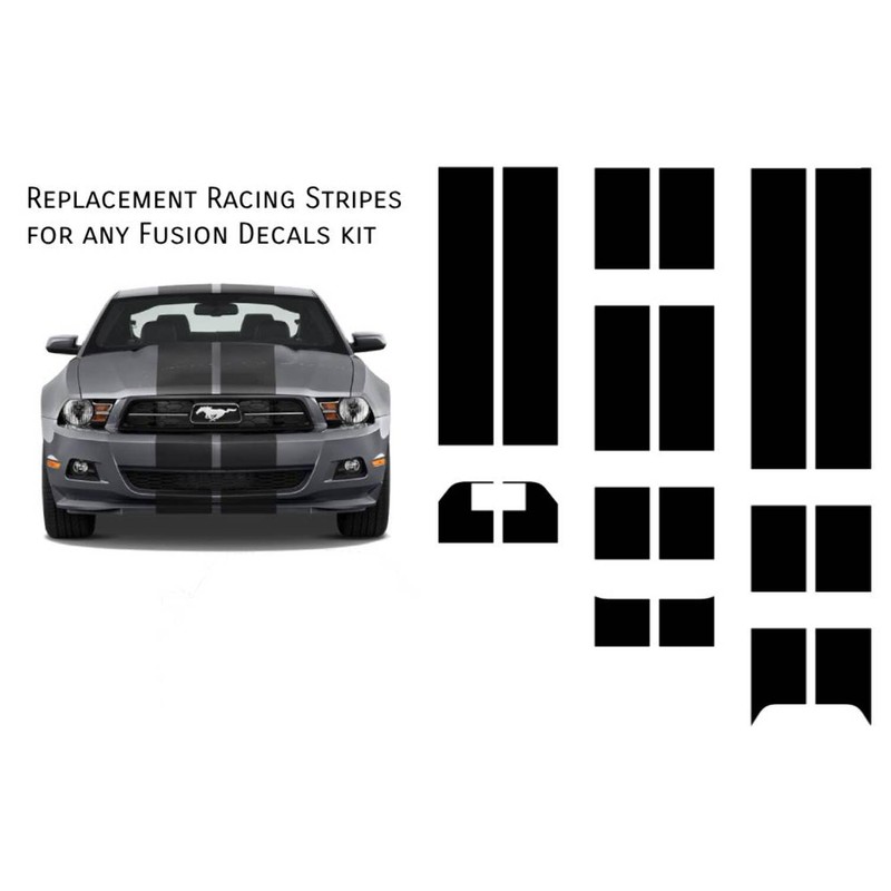 Fusion Decals Racing Stripes with Self Healing Premium Wrap