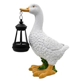 Yeomoo Senger Goose Figures with Solar Lights, Garden Decoration for Outdoor Use, Goose Garden Figures with Solar Fairy Lights, Gifts for Women, Mum, Men, Birthday, Garden, Balcony, Terraces, Decor