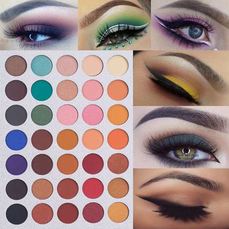 Beauty Glazed Eyeshadow Palette and Makeup Brushes, Matte Shimmer Eye