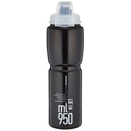 Elite Elite Unisex - Adult Jet Plus Water Bottle, Black/Grey, 950 ml