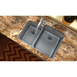 Elkay LKWOBG1116SS Stainless Steel Wire Sink Rack with 5" Drain Opening - Bright Polished