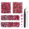 qiipii 5070PCS Rose Pink Resin Crystal Rhinestones for Crafting Light
