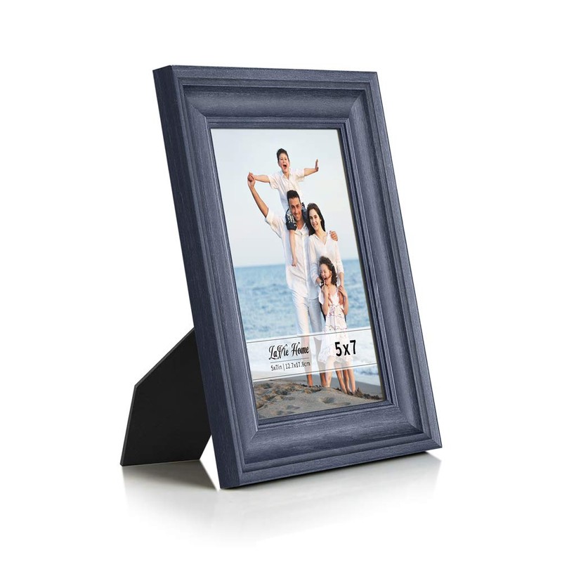 LaVie Home 5x7 Picture Frames (3 Pack, Bule) Rustic Photo