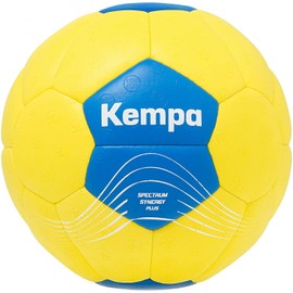 Kempa Spectrum Synergy Plus Handball Play and Training Ball with Unique 30 Panel Construction - Suitable for All Ages - Colour: Sweden Yellow/Sweden Blue