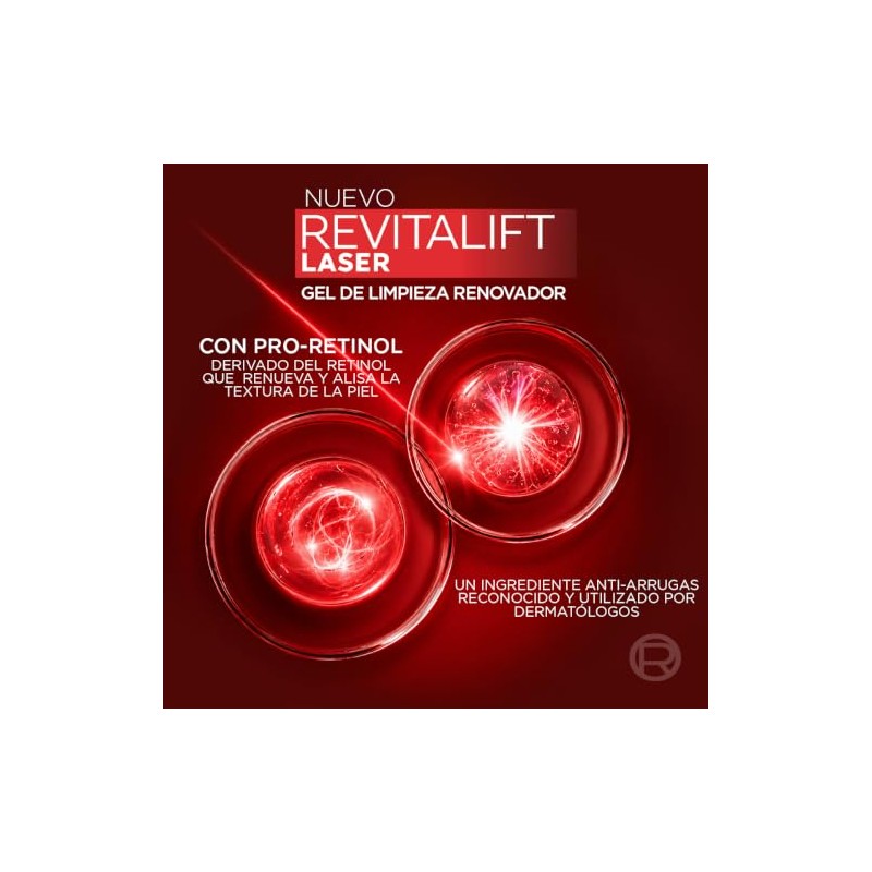 Oreal Paris Revitalift Laser Gel Limpiador Facial Renovador Enriquecido Pro