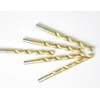 DRILLFORCE 5 PCS,3/8 ", HSS Jobber LengthTitanium Coated Twist Drill