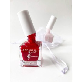 ADRIANNE K Red & Pink Duo Set. Valentine Manicure Nail Colors. Durable. Quick Dry. Nontoxic. Vegan