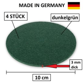 Coaster Felt Design Felt 100% Wool Felt Pack of Filzbrand Round 10 cm Diameter, 3 mm thick, Pack of 4)