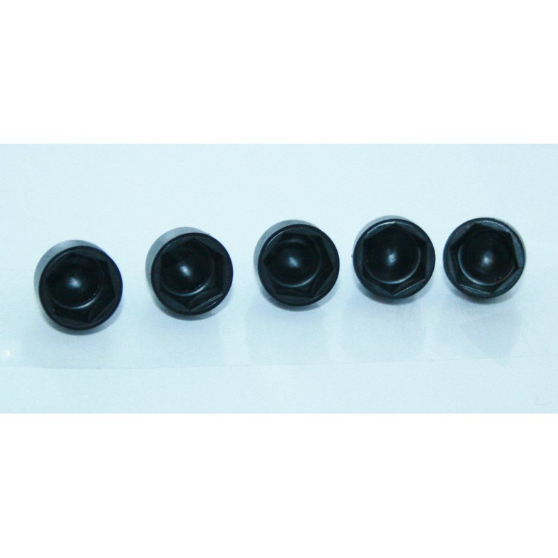 M6-10mm 20 PCS Black Plastic Dome Hex Head Bolt Nut