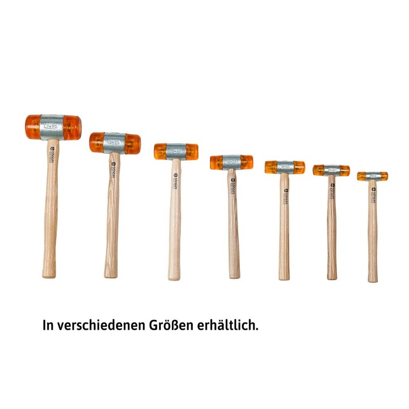 Dönges Non-rebound Soft Hammer with Painted Ash Handle, Diameter 22