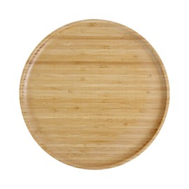 pandoo Reusable Bamboo Plates, 100% Bamboo Plates, Round Wooden Plates, Bamboo Plates, Bamboo Decoration, Dinner Plates, Tableware Set, Wooden Plate Set, Reusable Plates, 30 cm
