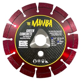 6-3/8" Green Concrete Diamond Saw Blades for Early Entry Cutting - 0.100" Width, Medium Bond
