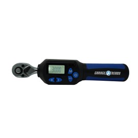 Garage Ready Digital Torque Wrench - (4 to 22 ft-lbs) (48-264 in-lbs) (5 to 30 Nm) +/- 2% Accuracy with Limit Buzzer & LED Flash Notification and Peak Trace Tracking (1/4-Inch Drive)