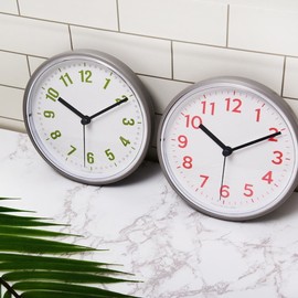 Woodrow House G160 silent bathroom clock waterproof wall clock 16cm suction type, G163 simple raspberry suction clock / 우드로하우스  G160 무소음 욕실시계 방수 벽시계 16cm 흡착형, G163 심플라즈베리 흡착시계