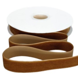 Abbaoww 11 Yards Vintage Brown Velvet Ribbon 3/8 Inch Single Face Velvet Ribbon for Gift Wrapping Wedding Decoration DIY Project