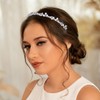 Formery White Beaded Headband Grey Crystal Pearl Flower Hairband Wedding