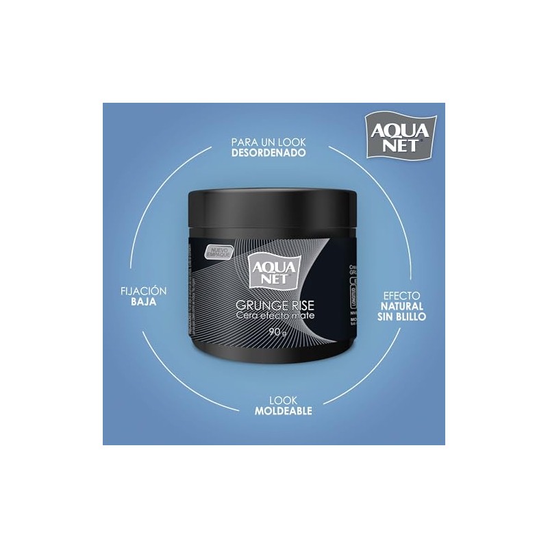 Aqua Net Cera para Peinar grunge Rise, 90 g
