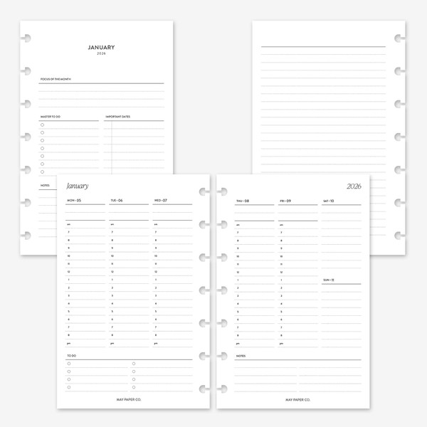 MAY PAPER CO. 2026 Mini Happy Planner Week on Two