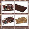 4pcs Fathers Day Decorations Table Centerpiece Wooden Happy Fathers Day