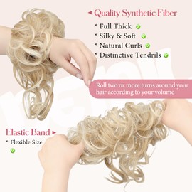 FeidyLong 2 PCS Messy Bun Hair Piece