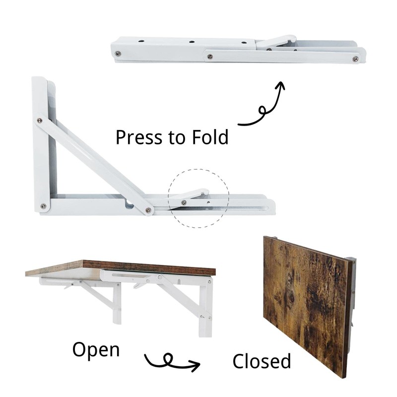 Folding Shelf Brackets 24 inch,Folding Brackets Heavy Duty Max.Load 410lb,DIY
