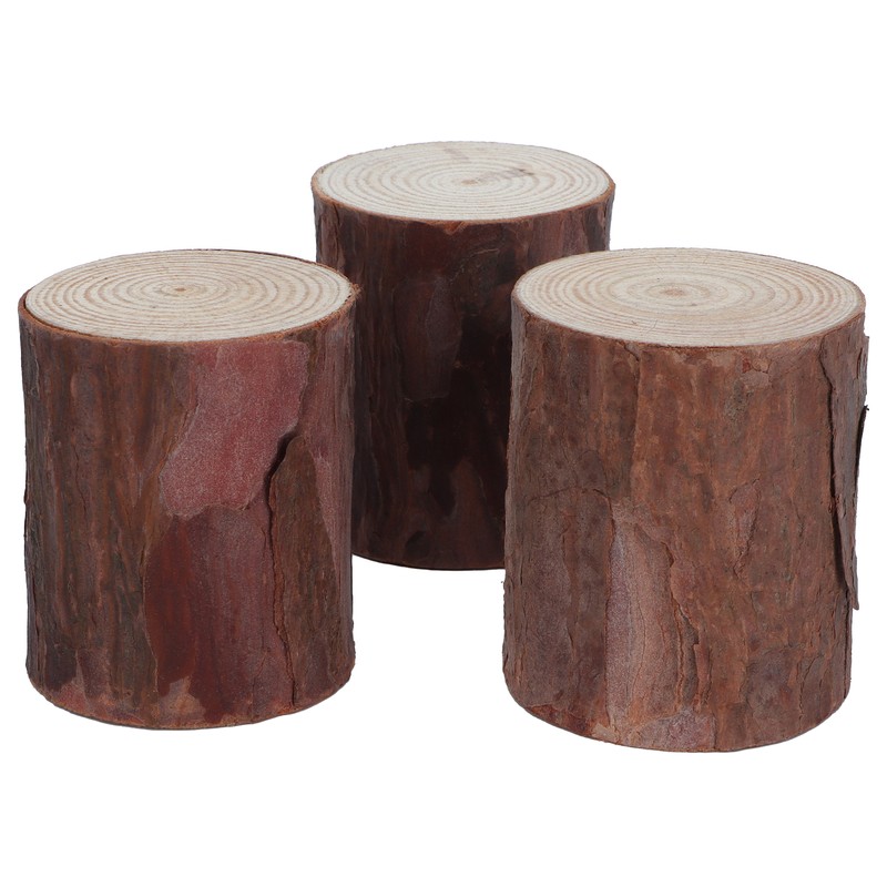 Wood Stakes Cylindrical Pine Log DIY Painting Material Flower Pot