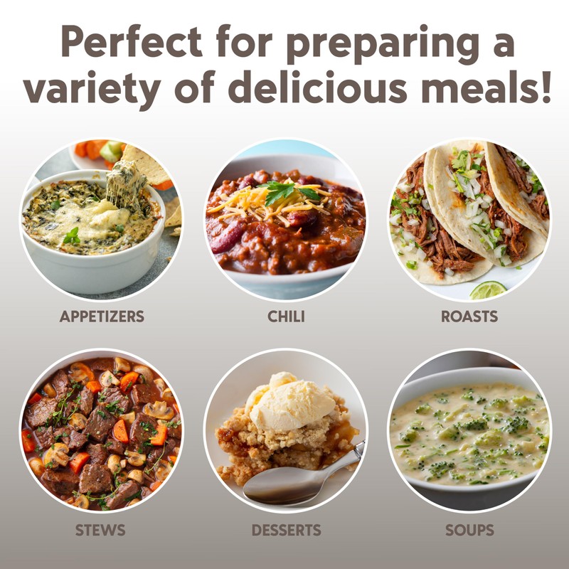 COOK WITH COLOR 2QT Mini Electric Round Slow Cooker -