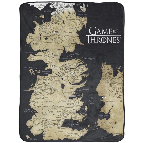 Jay Franco Game of Thrones Westeros Throw Blanket - Measures 46 x 60 inches - Fade Resistant Bedding Super Soft Fleece Bedding (Official Game of Throne Product)