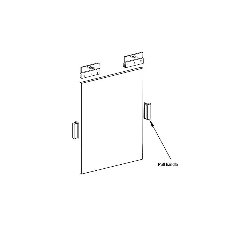 Gordon Glass™ Chrome Finish Slip-on Pull Handle for Frameless Shower
