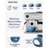 LE TAUCI 6 oz Cappuccino Cups with Saucers, Ceramic Coffee
