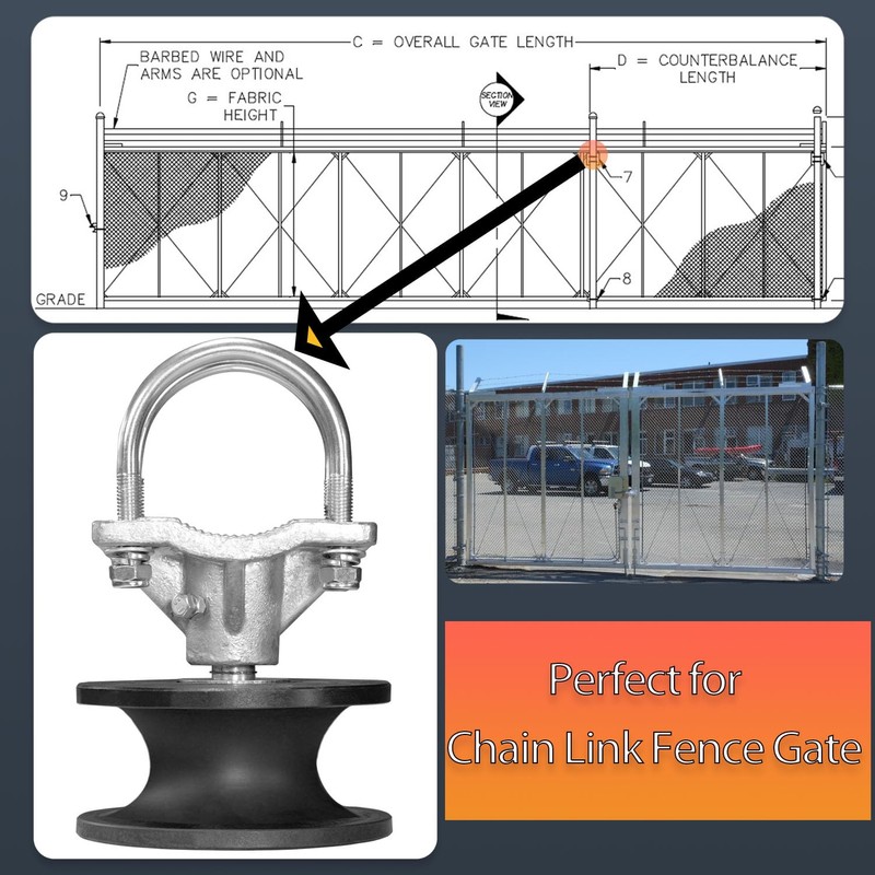 Cantilever Gate Rollers,Rolling Cantilever,Slide Gate Rollers, Nylon Rollers for 4"