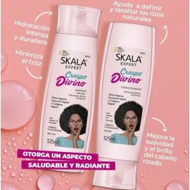Skala Crespo Divino Shampoo Acondicionador Vegano Rulos Pelo                                                                                          