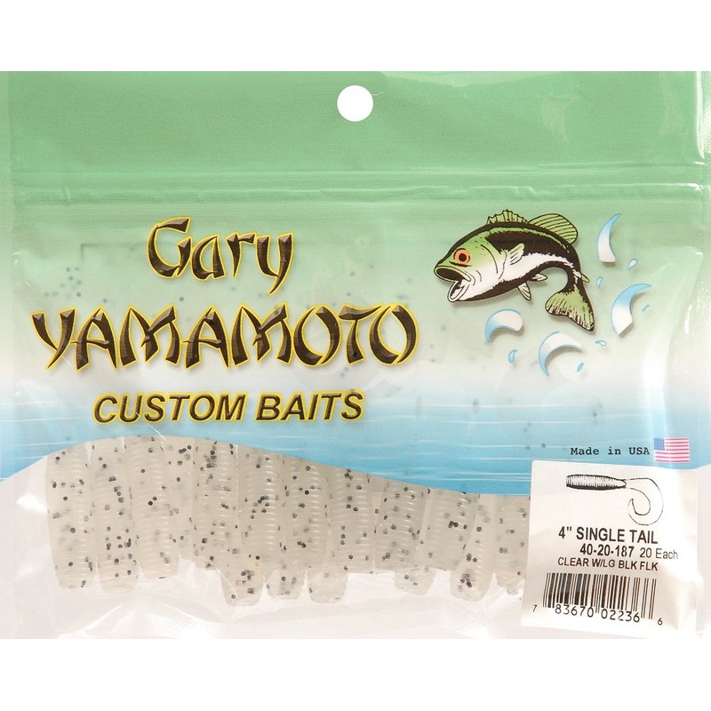 Yamamoto Gary 4" Fishing Single Tail Grub - Swimming Soft