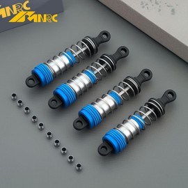 NMNRC 4Pcs Front Rear Shock Kit for 1/14 Hyper Go H14BM 14210 14209 Shocks Series RC Car Upgrades Part Blue
