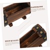 BESPORTBLE Solid Wood Flower Pot Holder Carbonized Preservative for Balcony
