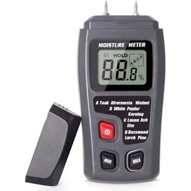 Bestgle Wood Moisture Meter Handheld Wooden Damp Meter Digital HD LCD ScreenTimber Humidity Tester Detector for Cordwood, Furniture, Floor, Wood Humidity Measuring (Range 0-99.9%)
