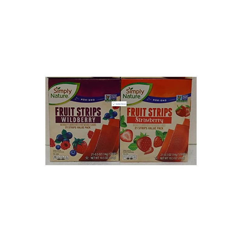 Simply Nature NON-GMO Fruit Stripe Strawberry & Wildberry 21 Strips