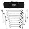 Jaeger 16pc MM/Metric Reversible Ratcheting Combination Wrench Set With BEAR