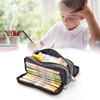 Large Capacity Pencil Case Multi Pocket Double Opening Cute Stationery
