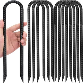 8 Stück Bodenanker Trampolin,Bodenpfähle,Erdanker(Rostfrei),Erdanker Bodenanker,zeltheringe 30 cm lang,5 cm Breit,Bewehrungsstab Zeltheringe,Zeltheringe Sturmsicher,Erdnägel für Extrem Harte Böden