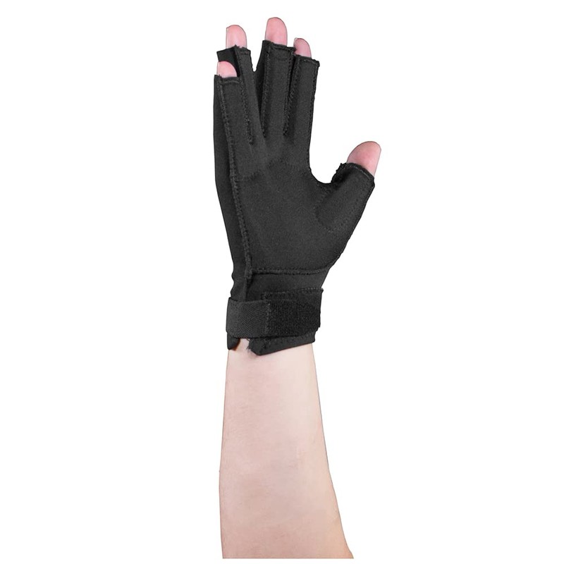 OTC Resting Splint Glove, 5 Finger Semi-Rigid Splints, Open Tips,