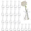 Set of 24 Glass Vase, Bud Vases in Bulk with