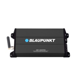 Blaupunkt AMP-1804BTPRO 1600W 4-Channel Amplifier with Bluetooth - 2 Ohm Stable, High and Low Pass Filter, Crossover, 10Hz - 30kHz Frequency Range, Slim & Compact Design for Under Seat Installation
