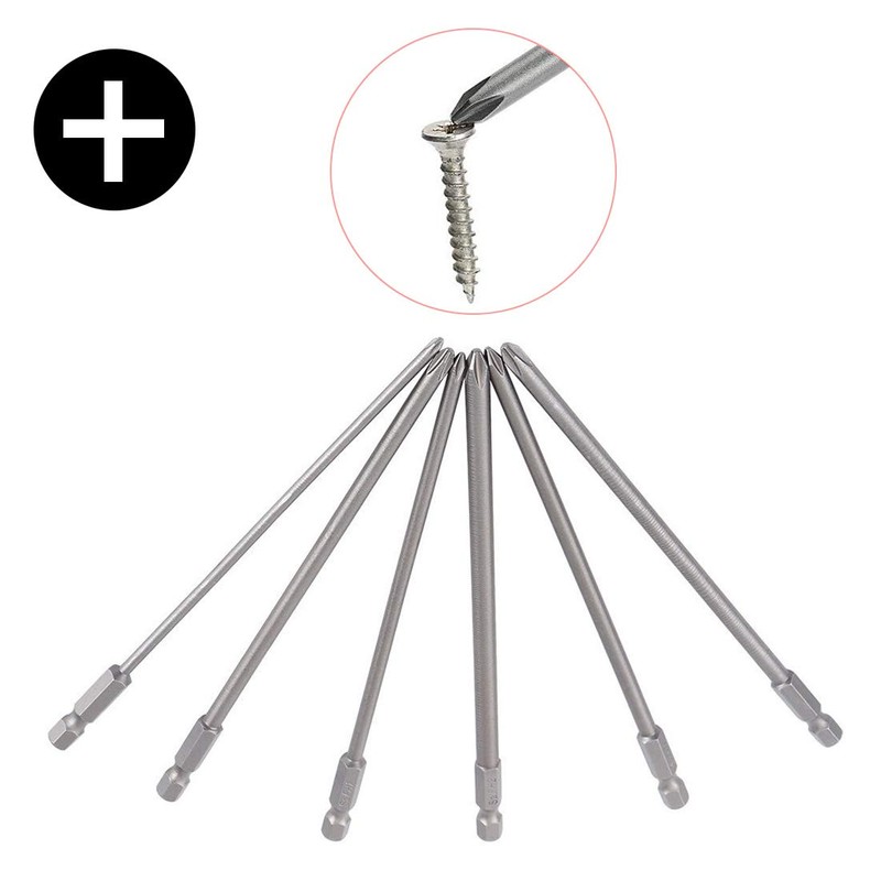 SeonFook 6 Piece Set of 6 150mm Screwdriver Bit Magnetic