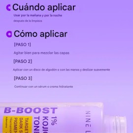 Nineless B-boost 1% Kojic Acid Toner 200ml Original